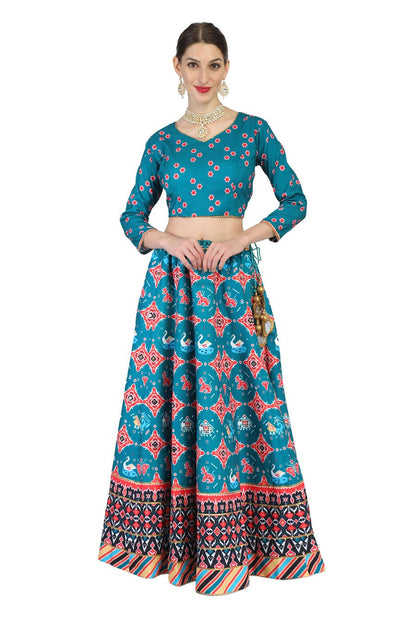 Green Patola Lehenga