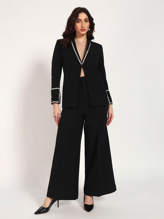 MIDNIGHT EDGE– Banana Crepe Blazer Set(Set of 2)