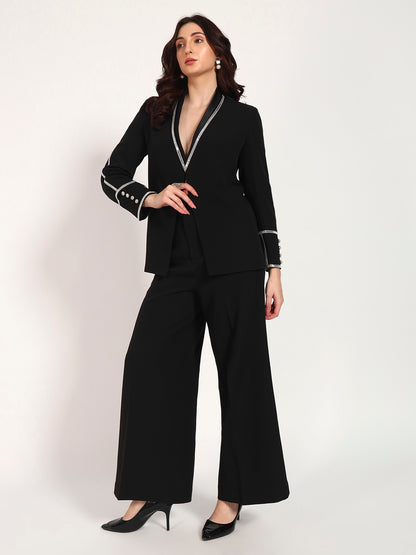 MIDNIGHT EDGE– Banana Crepe Blazer Set(Set of 2)