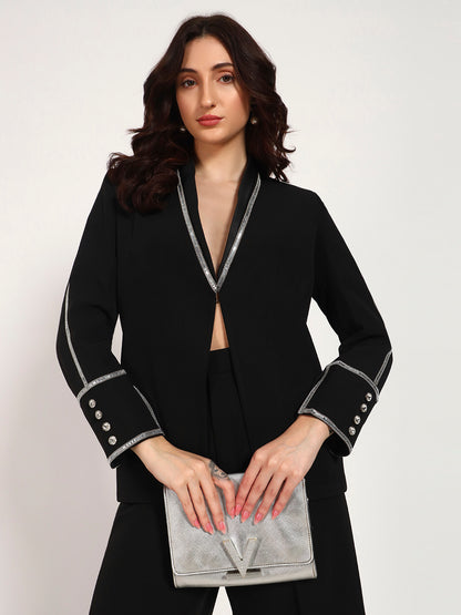 MIDNIGHT EDGE– Banana Crepe Blazer Set(Set of 2)