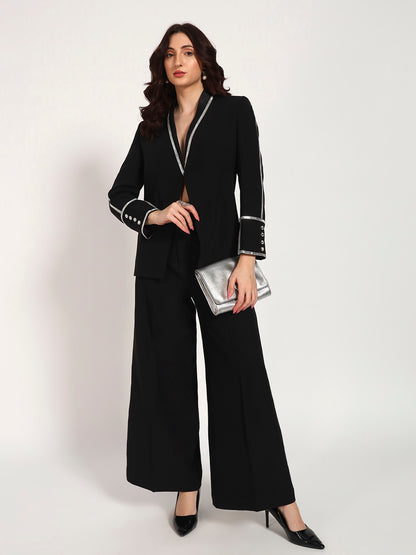 MIDNIGHT EDGE– Banana Crepe Blazer Set(Set of 2)