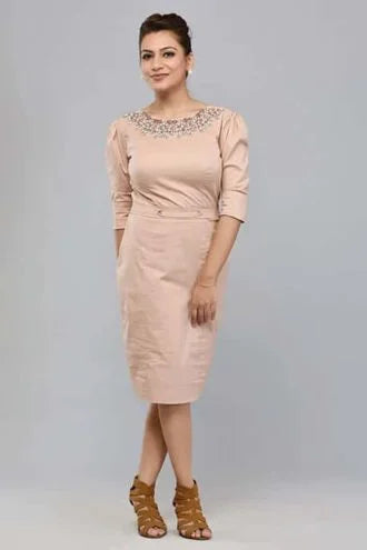 SAI 54 Powder Pink Sheath Dress
