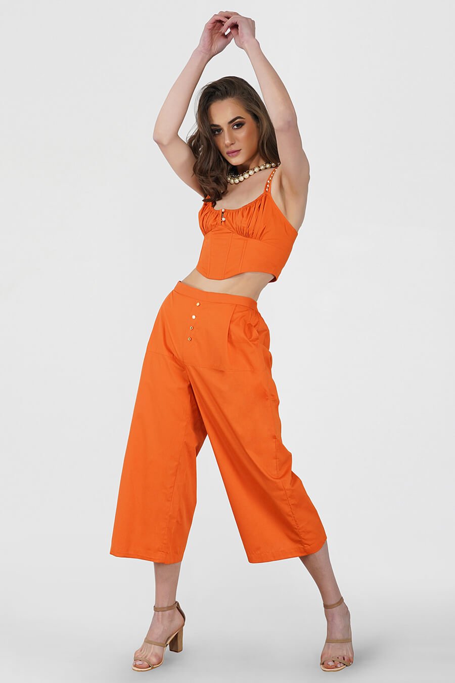 Orange Corset Top