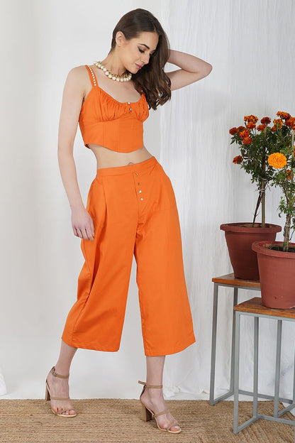 Orange Corset Top