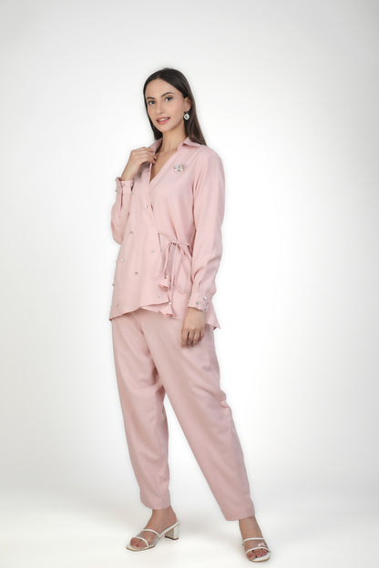 Powder Pink Tie-Waist Set