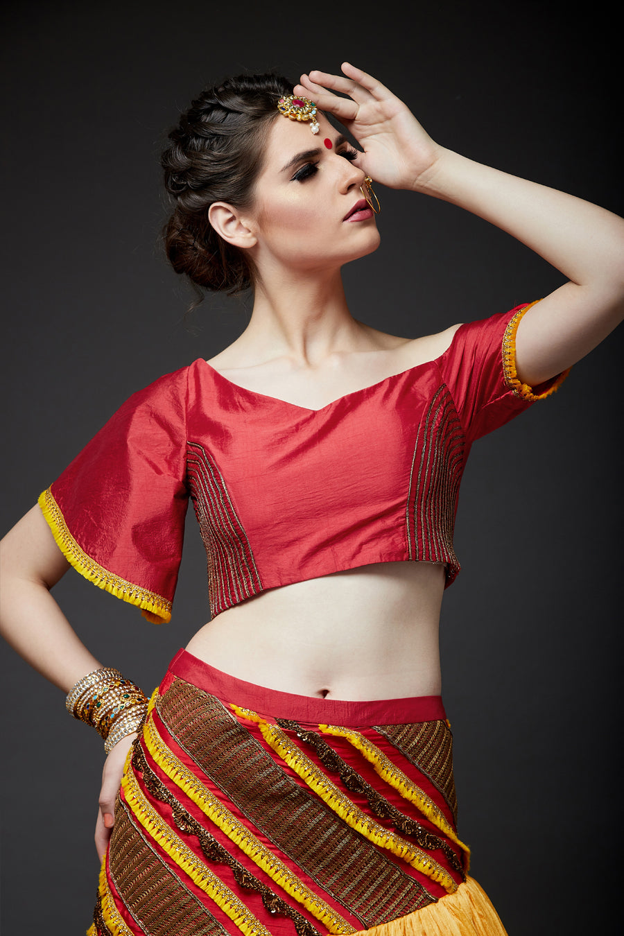 Scarlet Lehenga