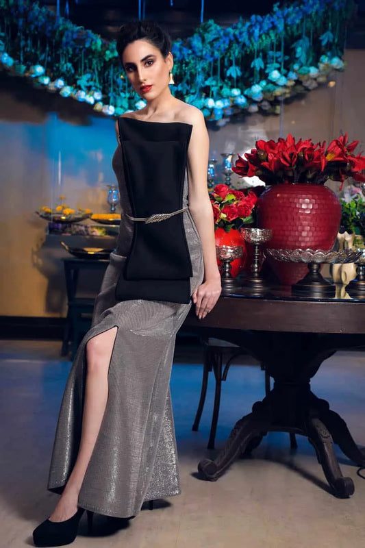 Shimmer Slit Dress