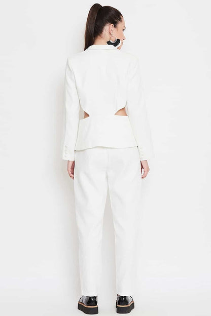 Waist cut blazer set