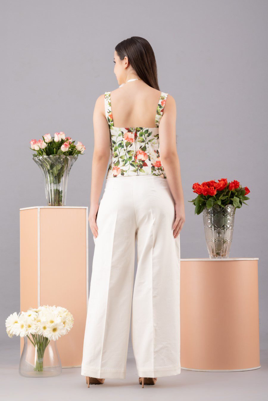 White Wide Leg Trouser